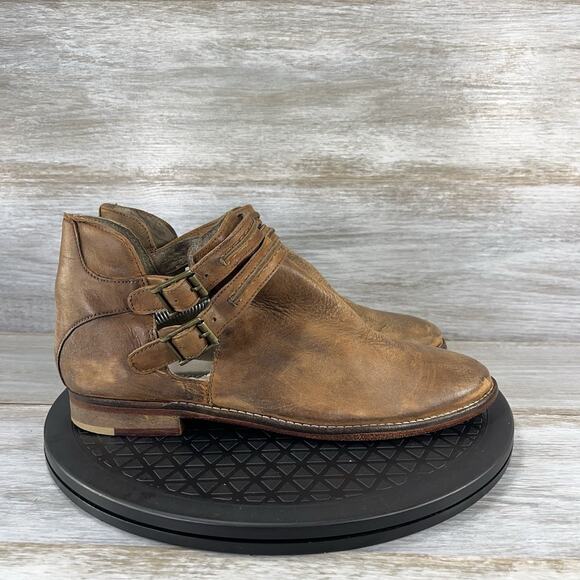 Free People Women’s Braeburn Distressed Leather Ankle Boots Size EU 38 US 7.5 - Picture 3 of 8